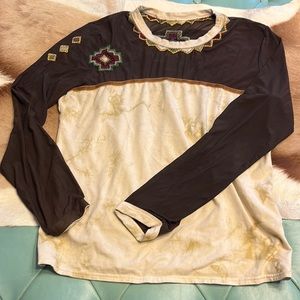 Mesh long sleeve tee